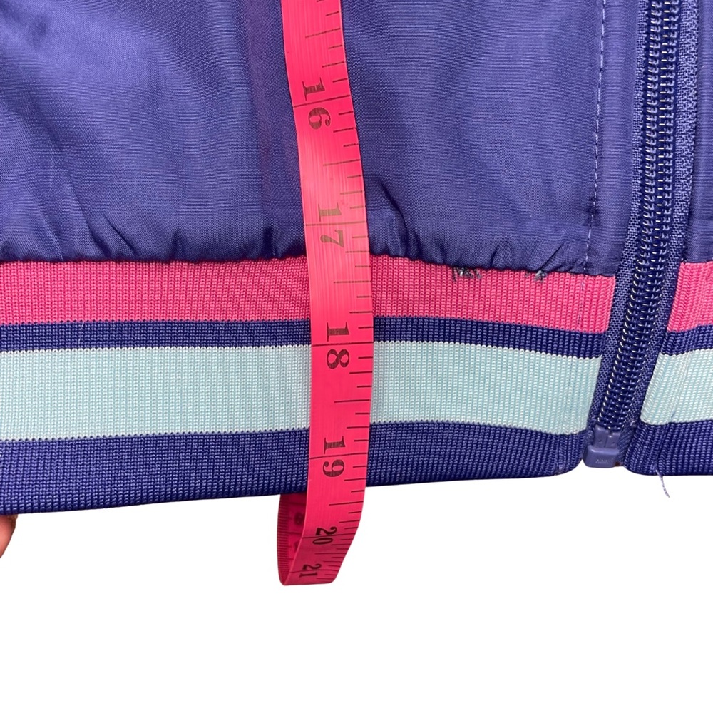 Def Leppard Blue and Pink Puffer Jacket with Ribbed Accents - Picture 10 of 10